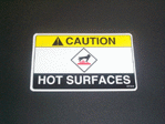Picture of LABEL, CAUTION HOT SURFACE, WHITE BG