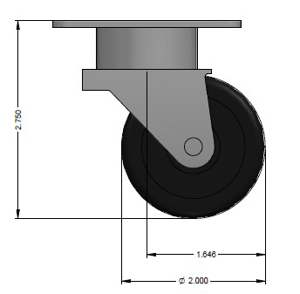 Picture of CASTER, LOW PROFILE, FILTER PAN