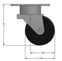 Picture of CASTER, LOW PROFILE, FILTER PAN